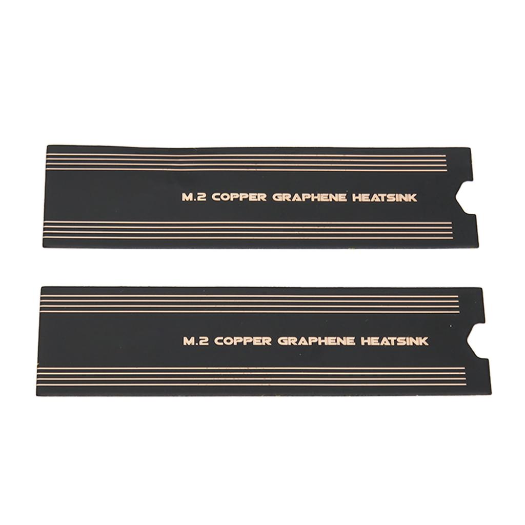 M.2 SSD Graphene Heatsink Precise Thermal Conductivity Rapid Cooling NVMe Copper Graphene Heatsink for Laptop PC 2pcs