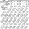 20/30PCS 66lbs Interlock Hanging Buckle Flush Mount Bracket Heavy Duty Picture Frame Hook Display Hooks Stainless Steel