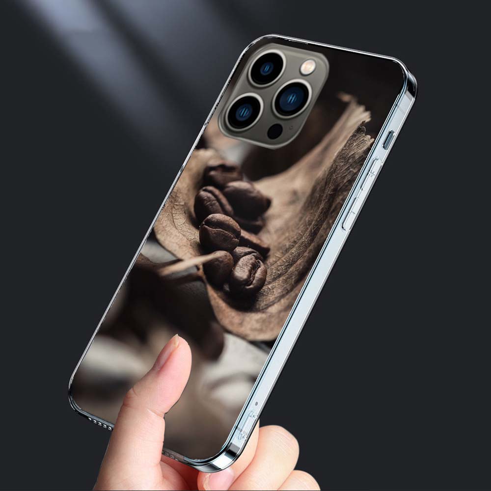 Newly Baked Coffee Beans Phone Case For Iphone 16E 15 Pro 14 Plus 17E 16 17 Pro Max Air 11 12 13 Mini Shockproof Capa Cute Co