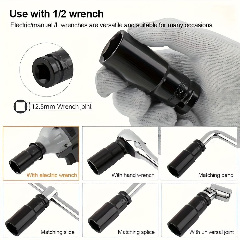 20pcs 8-32mm Electric Wrench Socket Head Extension Complete Set Of Air Cannon Socket,Hexagonal Screwdriver Socket Set