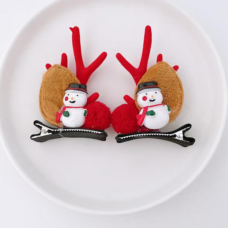 Children's Reindeer Antler Hair Clip - Cute Christmas Cartoon Hair Accessory