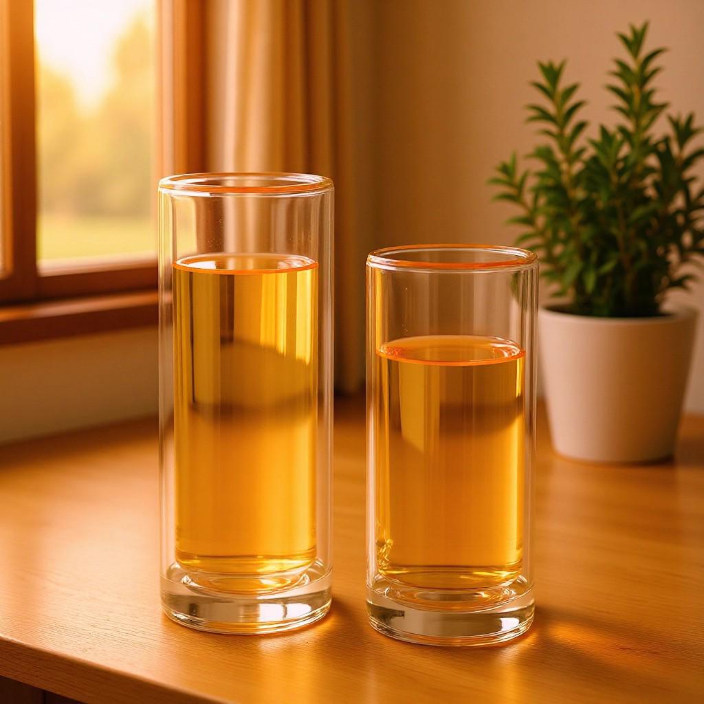 Double-Layer High Borosilicate Glass Tea Cup - Heat-Resistant, Wide Mouth, Straight Tube Design