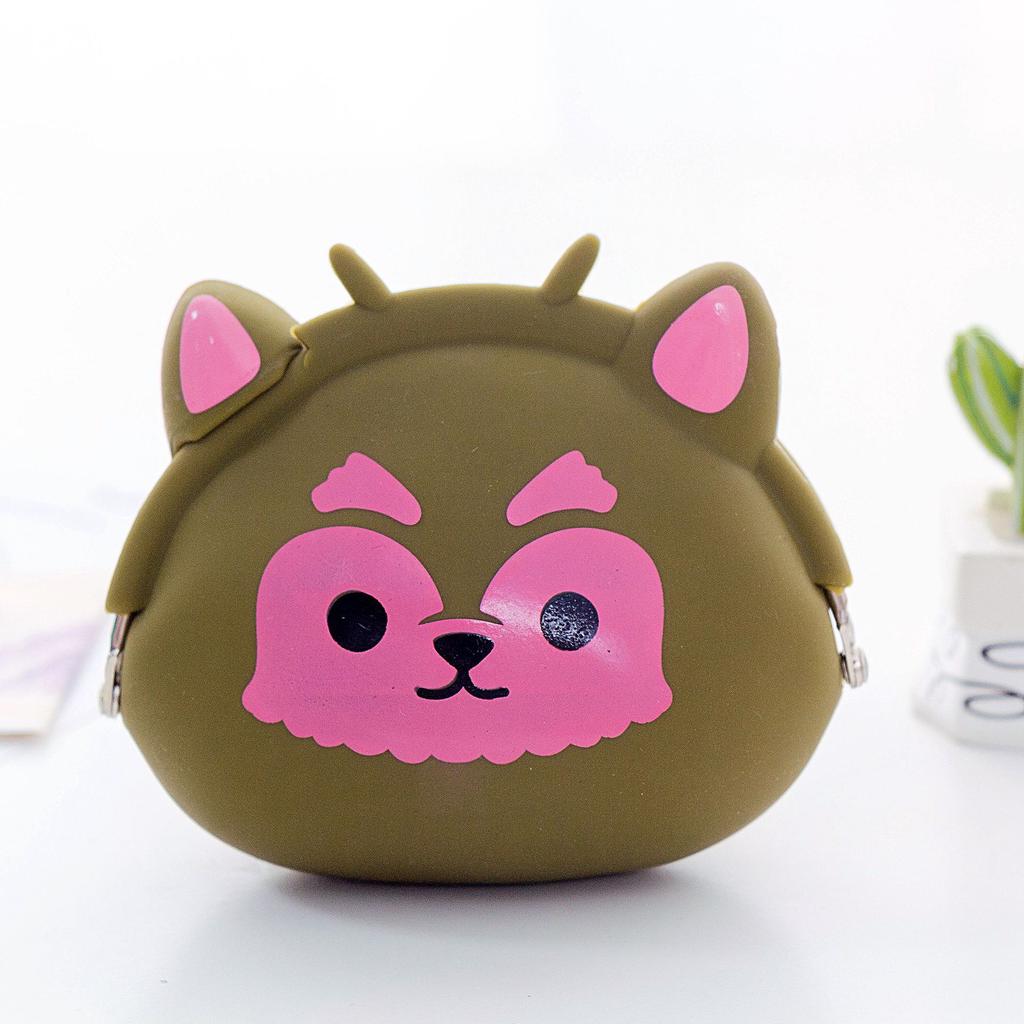 Silikon-Münzbörse Süßes Schwein Katze Frosch Gelbe Ente Panda Eule Hund Geldbörse Kinder Frauen Mini-Tasche KTB