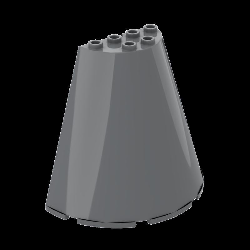 50g MOC 47543 Small Particle Building Blocks - 8x4x6 Large Half Cone Standard