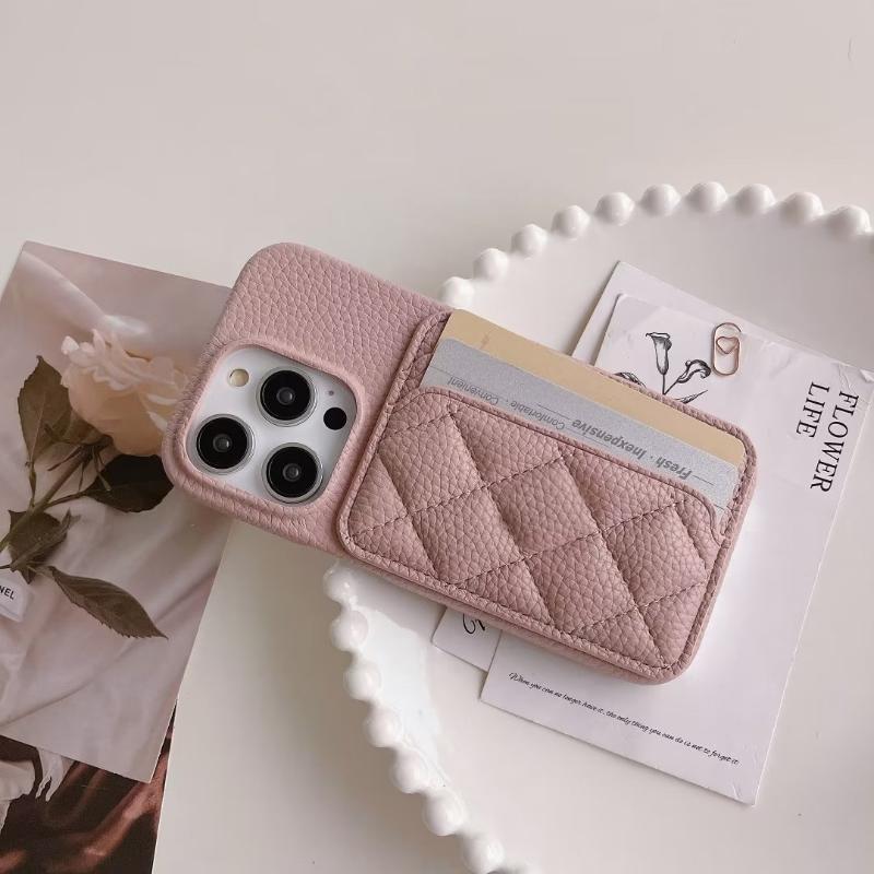 New Solid Color Leather Wallet Twin Card Slot Phone Case For iPhone 16 Pro Max E 14 11 12 13 15 Pro Max Mini Bumper Back Cover