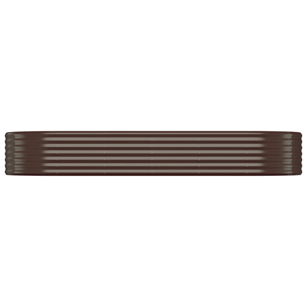 Vidaxl Raised Planter, Powder-Coated Steel 249X100X36 Cm, Brown