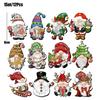 12/36 Pcs Wooden Christmas Dwarf Ornaments Set Hand Painted Unique Dwarf Elf Hanging Decorations Nordic Style Xmas Gift Tree