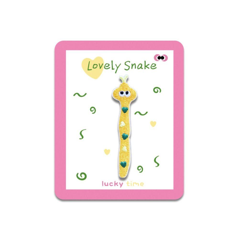 5PCS Cartoon Clothing Patch Cute Clothes Appliques Hairclip Snake Embroidered Patch Sticker  Sewing