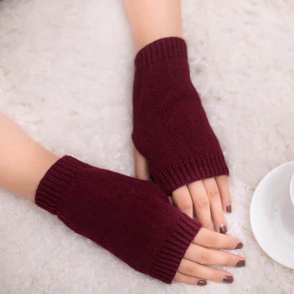 2020Fingerless Gloves Mitten Girl Women Soft Arm Warm Knitted Winter Warm Keep Gloves Mittens for Women Cold Weather Women Mittens