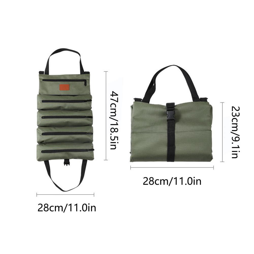 Roll Up Tool Bag Portable Tool Roll Organizer Multifunctional Large Capacity Bag Heavy-Duty Tool Organizer Bag Portable Tool