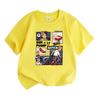Kids Boys Girls 100% Cotton Crew Neck Short Sleeve T-Shirt, Cartoon Anime Skater Baseball Character Print Casual Comfortable Tee for Daily Summer Wear