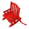 Christmas Mini Wooden Red Decorative Rocking Chair Ornament Decorations Holiday Xmas Tree Hanging Pendant Craft Gift