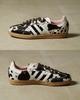 Adidas Originals SAMBA OG W Cow Size Women's Sneakers, Low-Top Lace-Up Print, 24.0cm (DBROWN/OWHITE/GUM3)