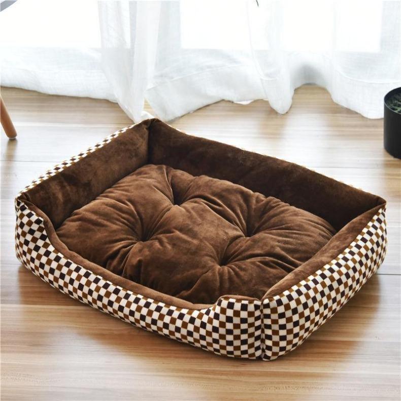 Soft Pet Bed Flannel Thickened Pet Fleece Dog House Soft Fleece Nest Dogs Baskets Mat Puppy Kennel For Cat Breathable Pets Bed