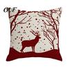 Clear Print Double Sided Cases Christmas Snowflake Cushion Cover, Holiday Throw Pillow Case, 18x18 Red And White Elk Cover Inch Decorative for
