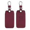 Kwmobile Renault Key Case - Protective Key Cover for Car Keys - Nubuck-Look PU Leather, Dark Red