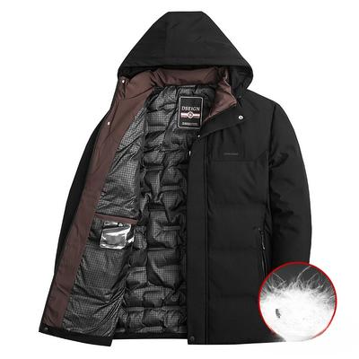 Inverno Uomo di Mezza Età e Anziano Antivento e Freddo Piumino Ispessito Casual