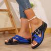 Fashion New Women Wedge Slippers Vintage Anti-slip Slippers Premium Orthopedic Open Toe Sandals Casual National Style Shoes Slides Women