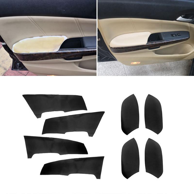 Soft Leather Door Panels Cover For Honda Accord 8th Gen 2008 2009 2010 2011 2012 Car Door Armrest Panel Cover Sticker Trim