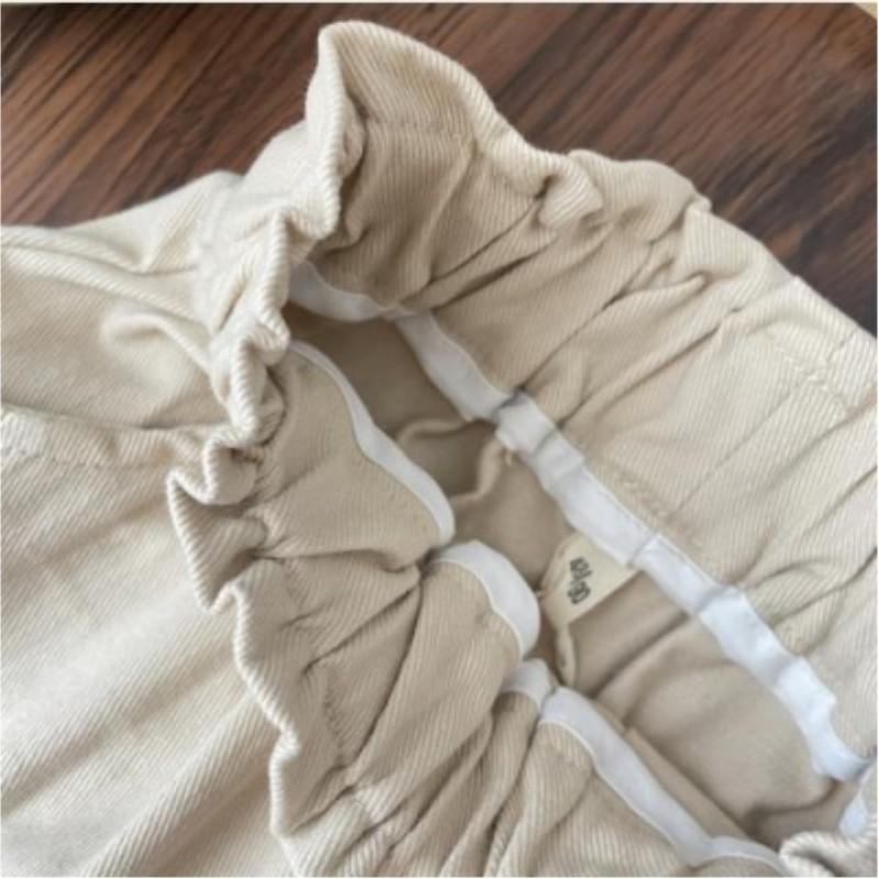 Girls Spring and Autumn Embroidery Flower Casual Pants Cute Athleisure Pants for Middle and Small Children