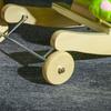 Rocking Horse with Wheels, Dragon-Shaped Rocking Horse for Children 18-36 Months, In Wood and Green Plush