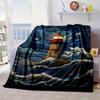 Lighthouse In Stormy Sea Blanket Flannel Blanket Throw Blanket Sofa Cover Blanket Soft Premium Blanket Picnic Blanket Tv Blanket Gifts