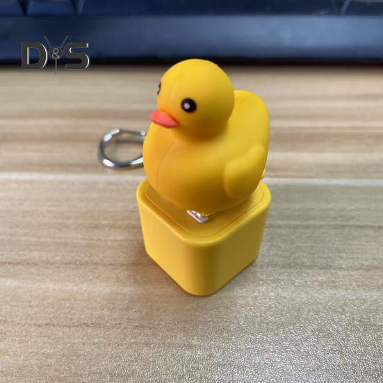 1/2/3 stk Ducky Caps nøkkelring Fidget Toy Sounding Pendant Stress Reliever Duck Keyboard Fidget Toy nøkkelring