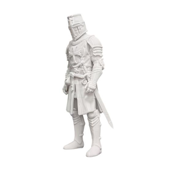 3D Printed Medieval Knight Sentinel Statue, Dark Fantasy Armor Warrior Sculpture, Gothic Tabletop Figurine for Office Home Decor