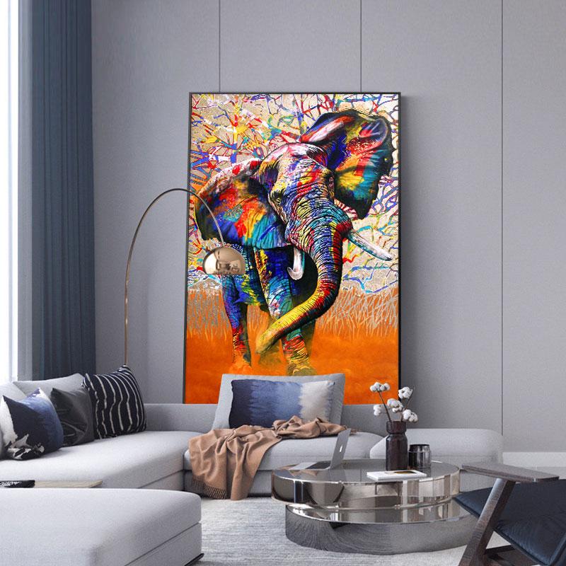 Street Art Graffiti Canvas Art Wall Paintings Posters And Prints Canvas Color Elephant Pictures For Living Room Home Decoration