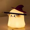 Kawaii Helloween RGB LED Night Light 3 Levels Brightness Timer Bedroom Bedlight Rechargeable Pumpkin Ghost Night Lamp Room Decor