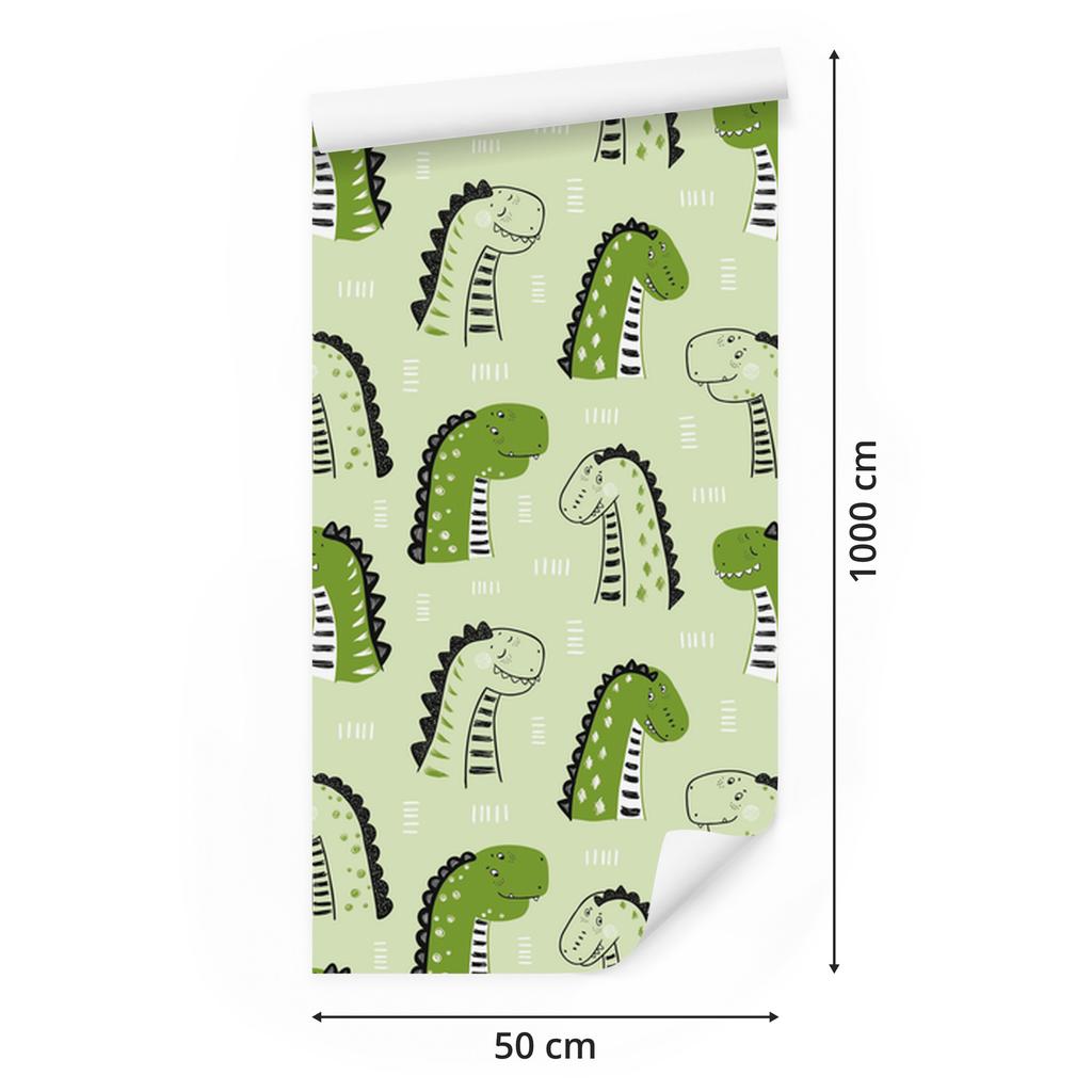 Dinosaurs and nature wallpaper for living room and bedroom 50x1000