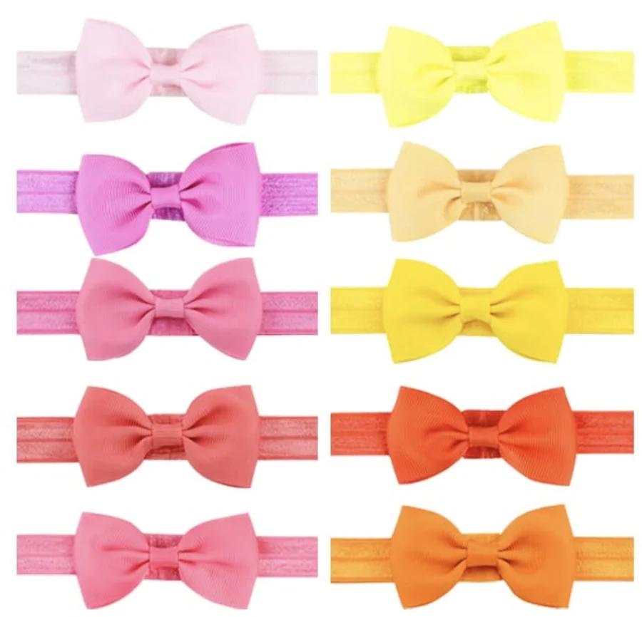 10/20Pcs Baby Headbands 2.75Inch Bows Hairbands Hair Bow Elastics Accessories for Baby Girls Newborn Infants Toddlers