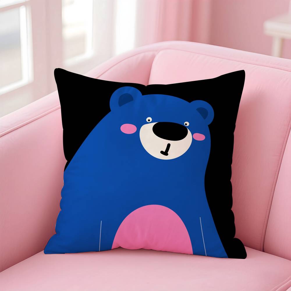 Cartoon Animal Pillow Case Pattern Printing Pillowcase Living Room Sofa Cushion Cover Bedroom Room Decor