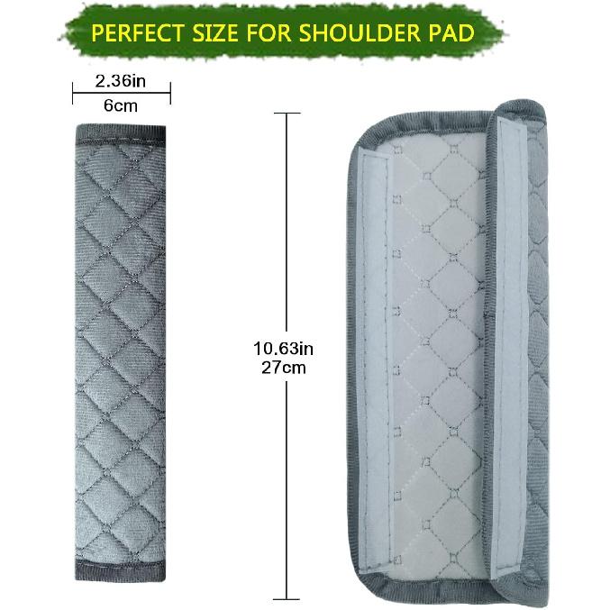 Seat Belt Cover Pad, 5 Pcs, Seatbelt Covers for Car Accessories-Gray