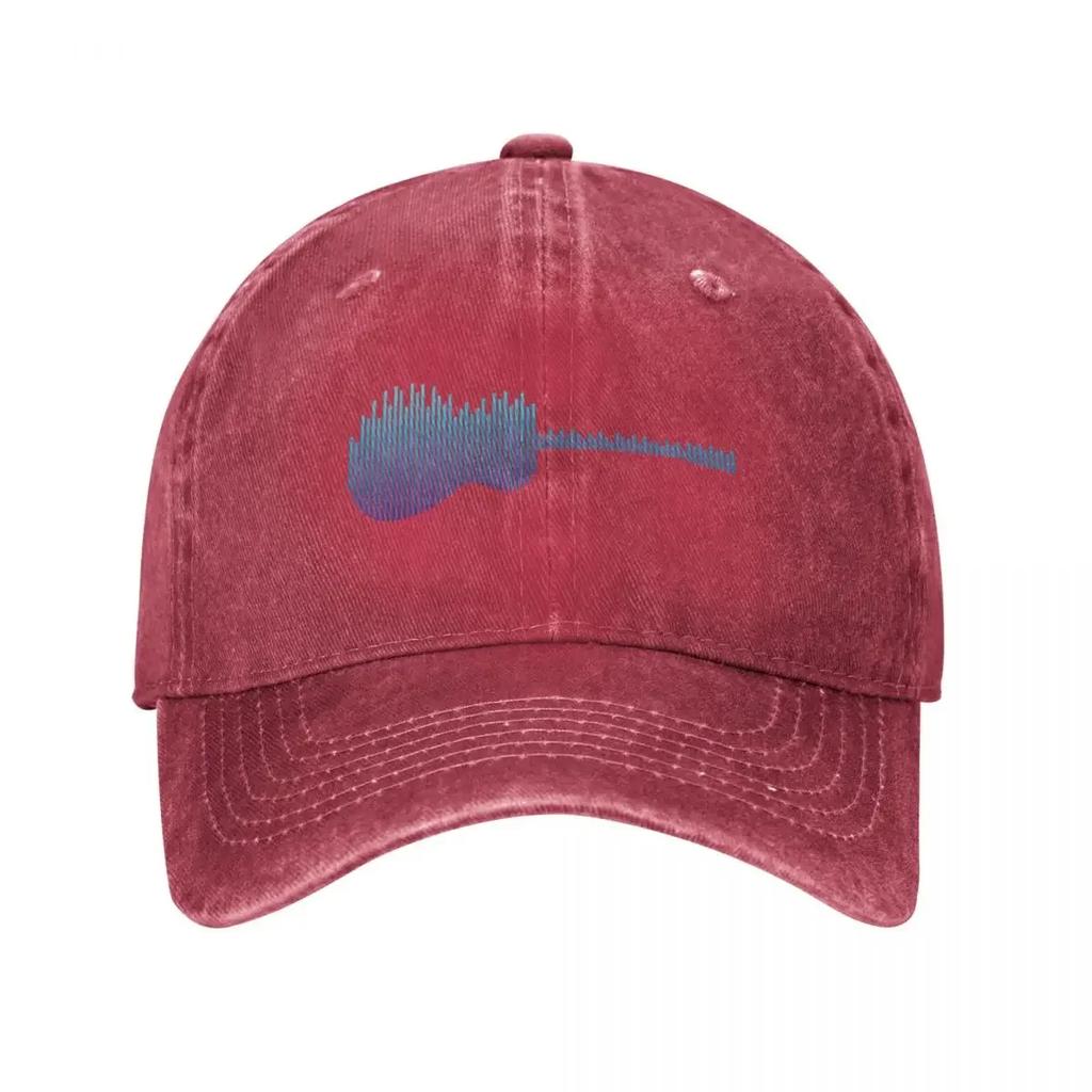 Acoustic Guitar Sound Waves Baseball Cap Luxury Hat New Hat Black Wild Ball Hat Unisex Golf Wear Womens