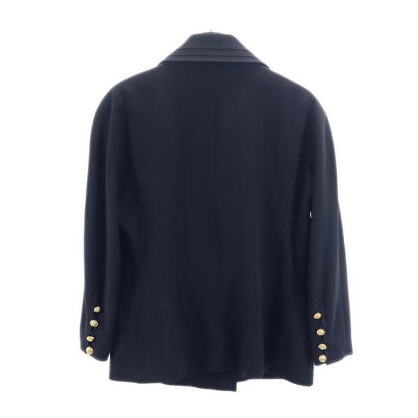Chanel 20172 Coco Gold Button Suit Jacket 42 Black Vintage Women Used