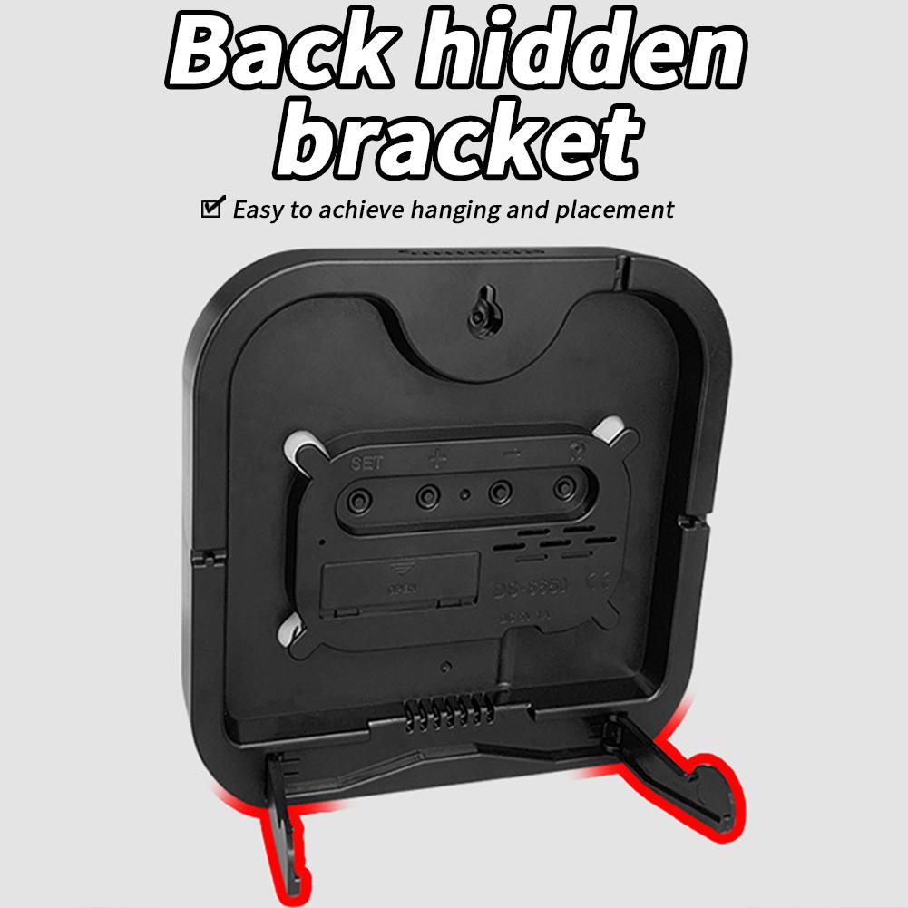 7" Digital Wall Clock With Date Day Of Week LED Wall Clock For Living Room Office Bedroom Decor LED Digital Alarm Clock