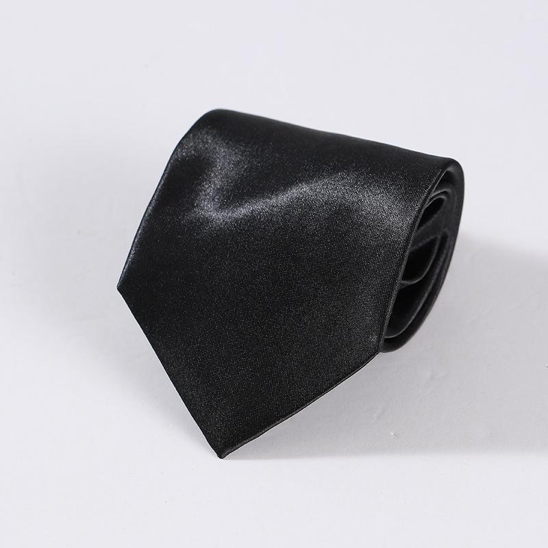 Zipper Tie Plain Face Upscale Groom Best Man Presides Over Hotel Business Men And Women Professional Dress Wedding Red And Black Collar