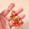New Enamel Avocado Cherry Keychain Women Girls Fruit Key Ring Pendants for Handbag Decor DIY Key Chain Gifts