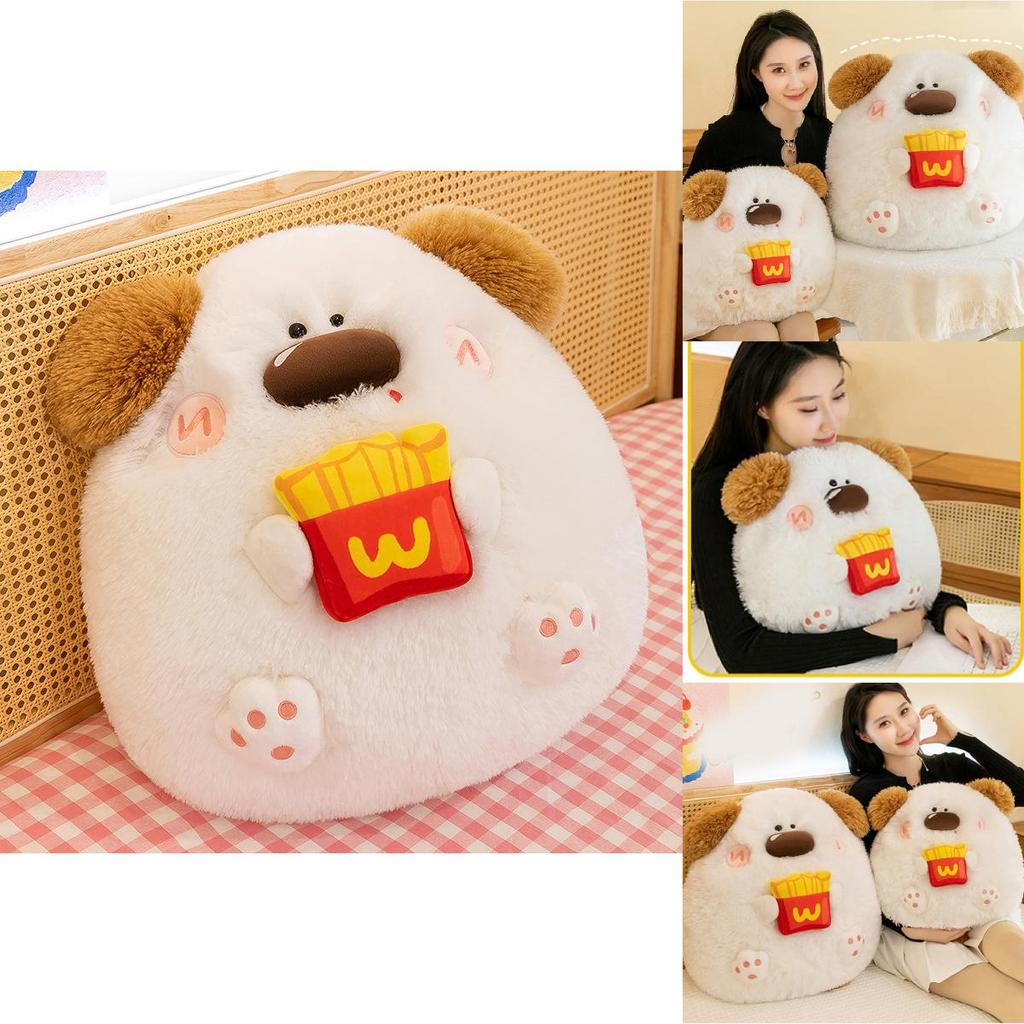 Cute Potato Chip Dog Plush Pillow Toy Adorable Stuffed Animal For Kids Gifts