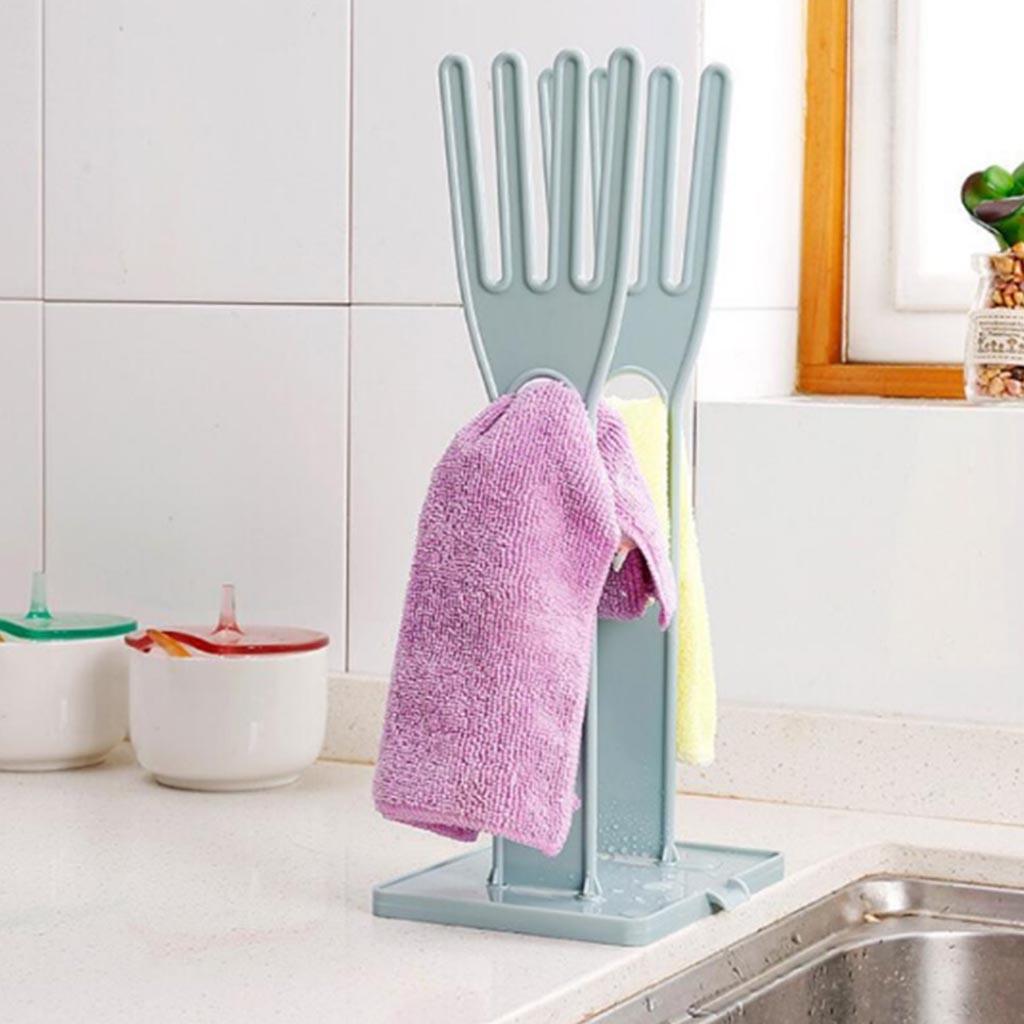 Plastic Household Gloves, Drying Rack, Removable Rag, Kitchenware Storage Rack