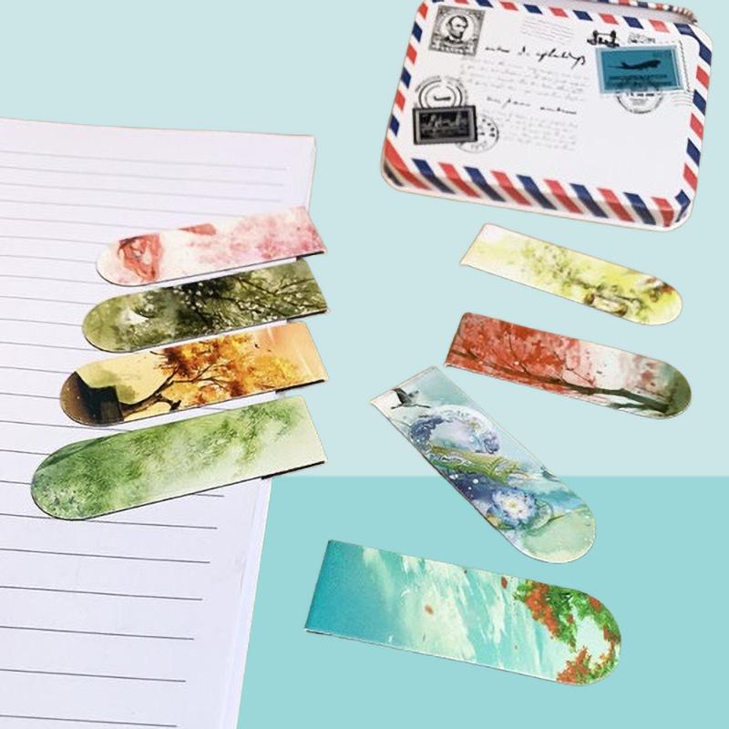 Custom Logo Creative Foldable Magnetic Cartoon Bookmark for Students