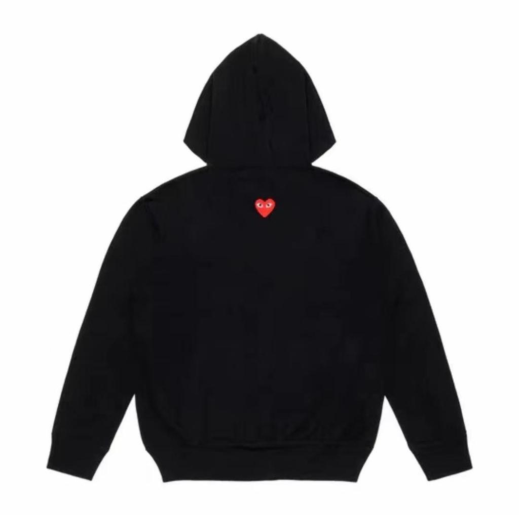 Chuan Jiu 2024 A/W Heart Hoodie: Unisex Stand Collar Zipper Pullover with Drawstring Hood