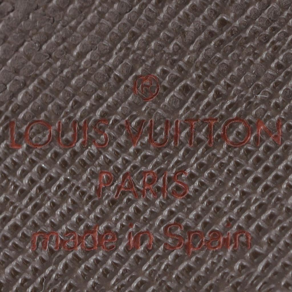 Louis Vuitton Portefeiulle Marco Bi-Fold Wallet N61675 Brown Damier Canvas Mens Used