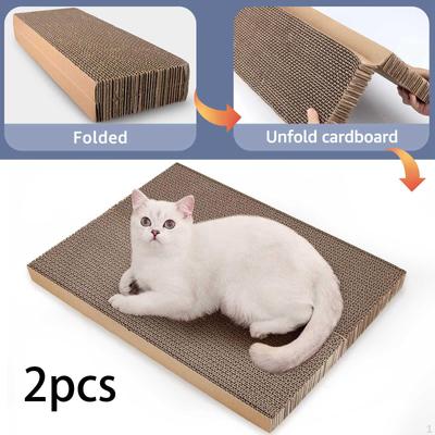 2 Stück Kratzbäume Haustier-Kratzunterlagen für Katzen Krallen wetzen, Geschenk, Langlebigkeit Praktisch Wellpappe