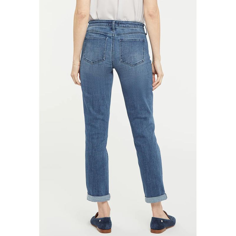 20% off for 2 Pieces Accessible Luxury Level Spring and Summer Blue Straight-leg Cropped Girlfriend Loose High Waist Straight Pants