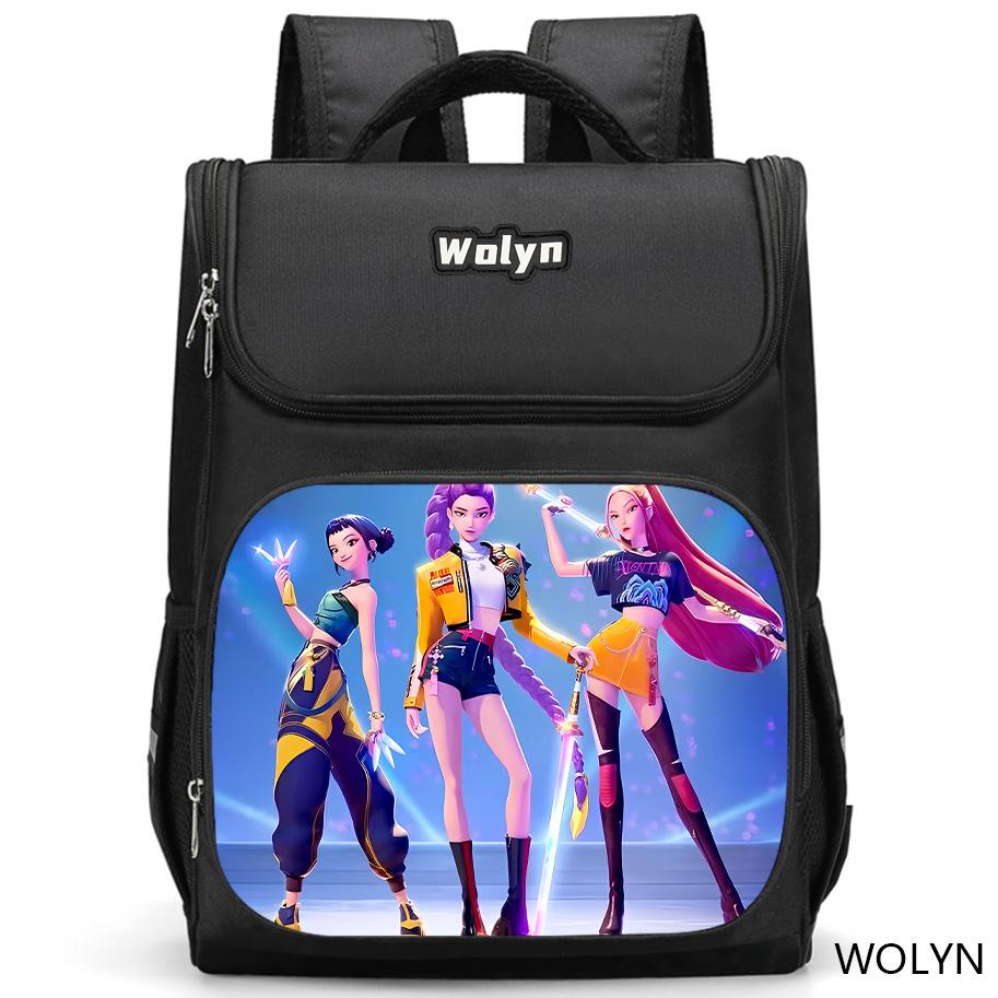 Kpop Demon Hunter Girl Group Trendy Children's Backpack HD Print Large Capacity Waterproof Student Backpack Laptop Bag