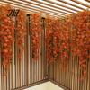 Decorative Hanging Vines for Store Display 5?Fork Artificial Maple Leaf Vine, Fake Foliage Wall Indoor Greenery Living Room Plant, Simulated