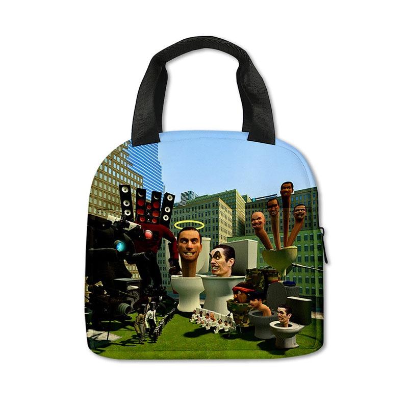 

Скибиди Изолированная Сумка для Ланча для Туалета Портативный Ланчбокс Легкий Студенческий Прочный Style C