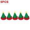 30/1Pcs Mini Santa Hats Christmas Wine Bottle Covers Lollipop Candy Hat Xmas Kids Gifts Navidad Party Table Dinner Decorations